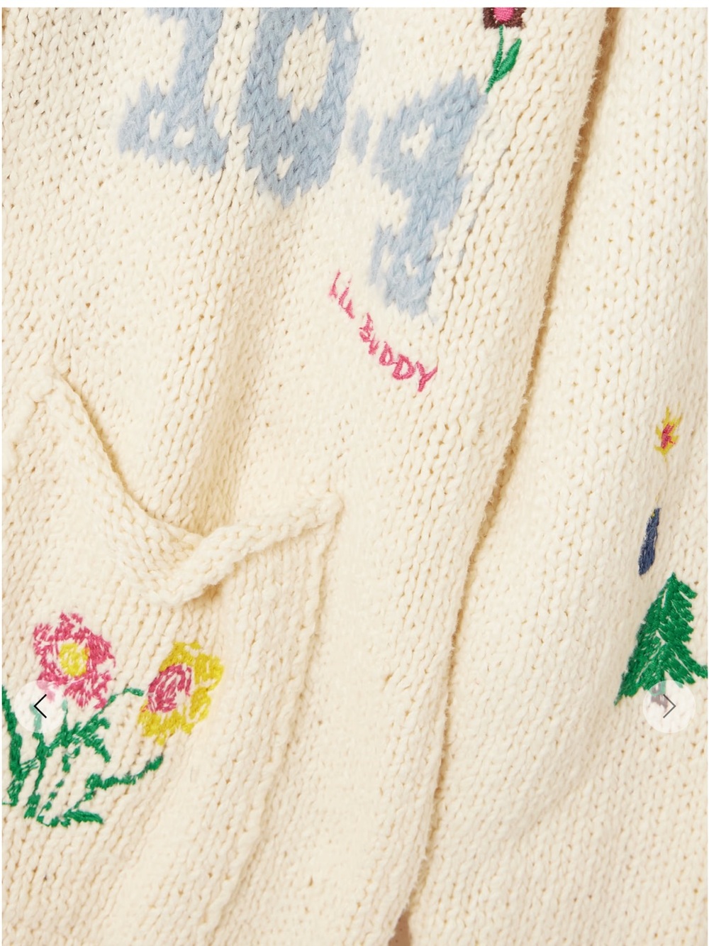 NWT Mother The Long Drop embroidered cotton and alpaca-blend cardigan Sz L - Picture 13 of 13